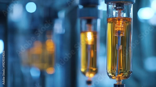 Wallpaper Mural Industrial Filtration System with Amber Liquid Torontodigital.ca