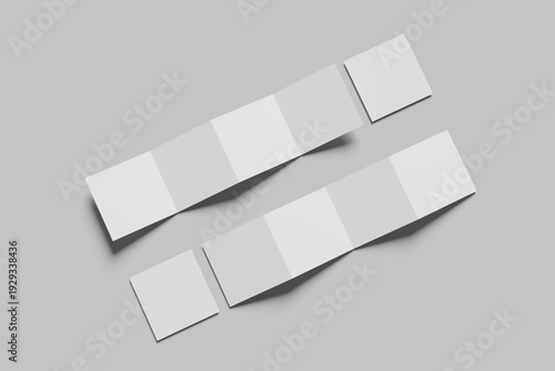 Konstfotografi Square  Four fold brochure mockup