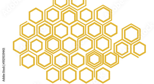 honeycomb pattern, yellow hexagons