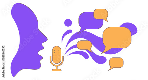 podcast concept, talk show, radio broadcasting