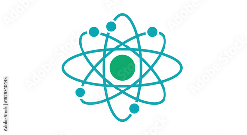 Atom Model Icon - Science, Chemistry, Physics, Research, Technology