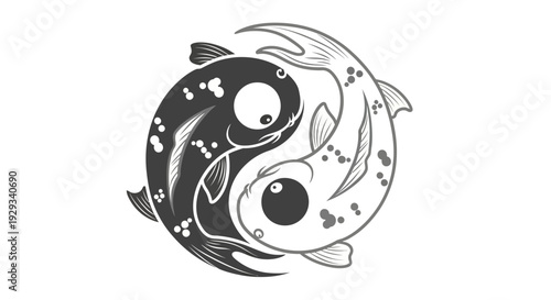 Yin Yang Koi Fish Symbol, Balance and Harmony
