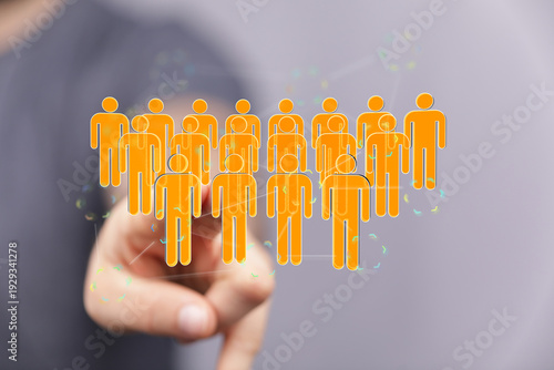Concept of teamwork, connec...