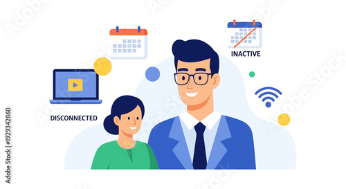 Digital User Status: Disconnected & Inactive. Managing Online Connectivity Issues, Network Problems, and Account Activity