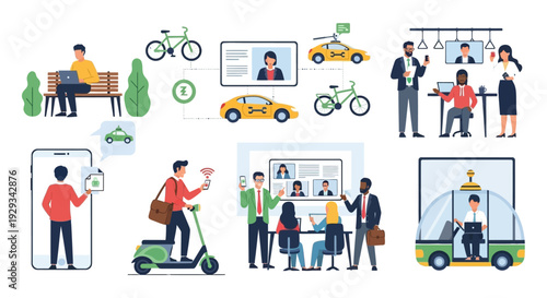 Modern Urban Lifestyle and Future Tech: Digital Connectivity, Shared Mobility, Remote Work & Autonomous Transport Services