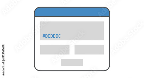 Web Design UI Mockup Template with Color Code