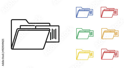 Document organization folders displayed in various outlines.