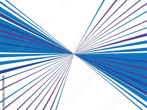 Abstract Blue Lines Converging to a Central Point.