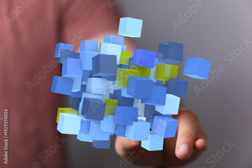 Abstract image of a hand in...