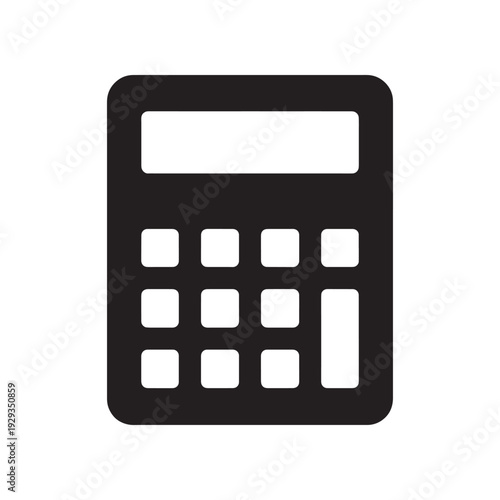 Simple Calculator Icon - Math and Business Function Symbol