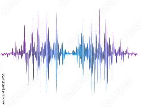 Abstract Sound Waveform Visualization with Gradient Colors.