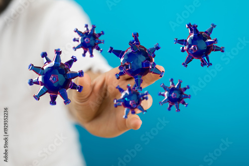 Abstract 3D rendered image ...