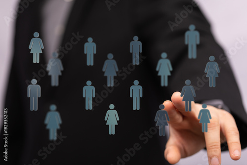 Hand of a businessman point...