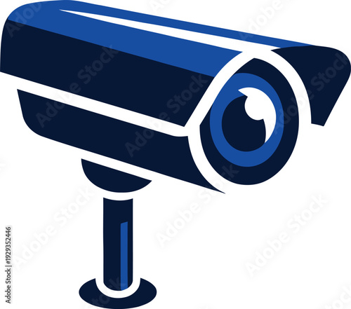 Cctv camera on stand surveillance security device in blue  safety and protection tool