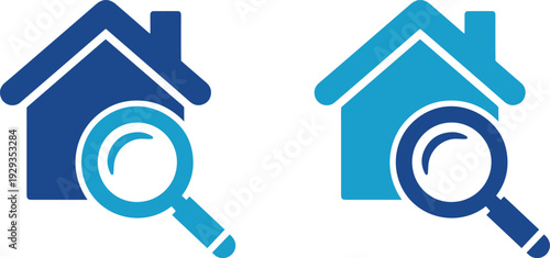 House Search and Property Inspection Icon Set