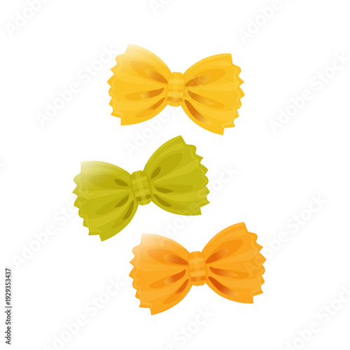 Pasta isolated on white background, Italian dish