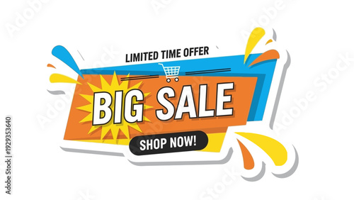 Eye-Catching Comic Pop Art 50% Off Promotional Sticker Vector for Limited Time Discounts and Shopping Campaigns