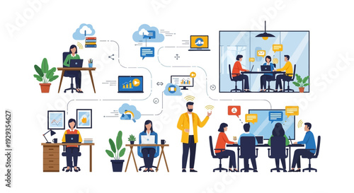 Connected Business Ecosystem: Remote Work, Cloud Computing, and Collaborative Communication