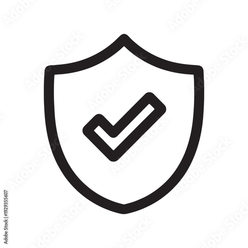 Elegant Shield Icon Representing Safety, Trust, and Reliability in Design