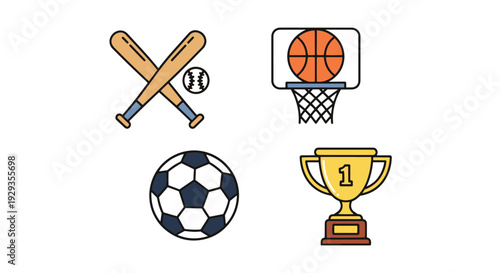 Sports Memorabilia creative abstract color vector