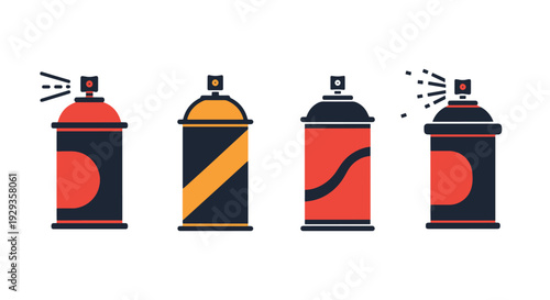 Spray Paint Line art abstract color concept