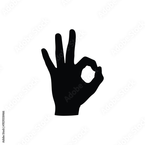 Head gesture silhouette vector flat design on white background.