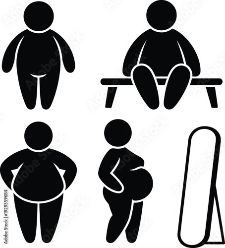 Various body types engaging in physical activities and yoga