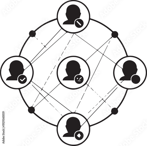 People network connecting dots business communication collaboration technology social media global connections