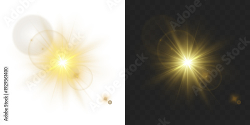 Fotografie Gold sparkle design element with gold starlight glow and shine