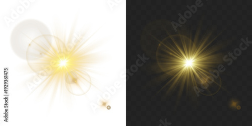 Photography PNG gold star light sparkle, gold glow light effect and starlight sparkle