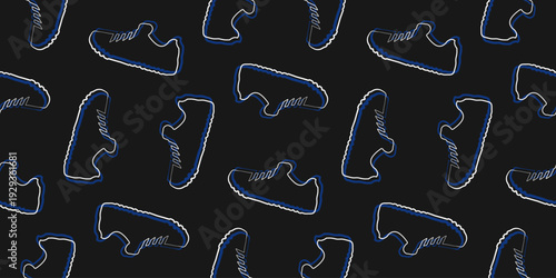 sport shoes seamless pattern background vector illustration. 