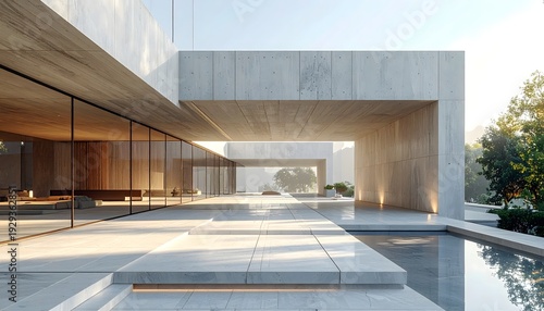 Casa contemporánea con piscina y diseño arquitectónico minimalista