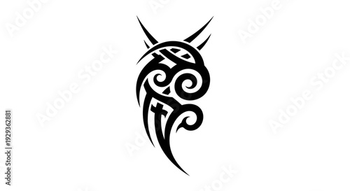 Tribal Tattoo Design - Abstract Black Ink Symbol