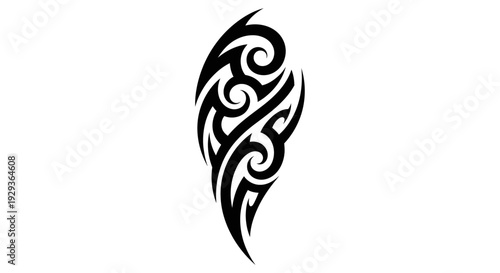Tribal Tattoo Design - Abstract Swirls and Lines
