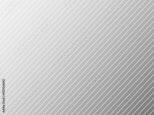 シルバーグレーのメタリックグラデーションに極細半透明斜めストライプのハイテク抽象背景（4対3・ビジネス・IT向け）