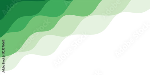 Abstract green wave background, Vector green line background curve element with white layers vector ilustration benner walpaper desain