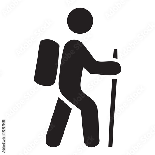 Hiking vector icon Adobe Illustrator Artwork