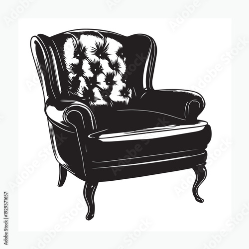 black leather armchair