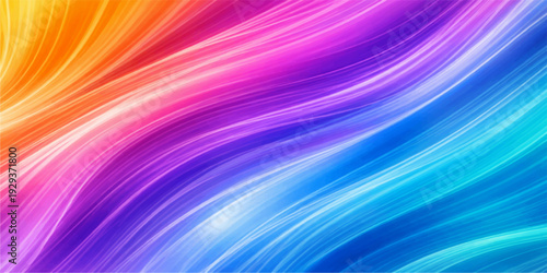 Vibrant Wave of Color: A mesmerizing abstract composition showcases a fluid dance of vivid hues, evoking a sense of energy and visual delight.