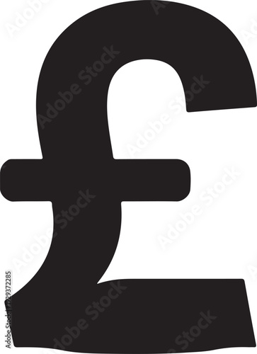 Black pound sterling currency symbol money finance