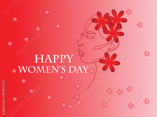 Greeting card with floral design pink bow and ribbon vector illustration