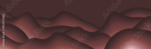 Abstract oriental Japanese art vector background, traditional style design, wavy shapes and mountains terrain landscape, runny like sea lines.