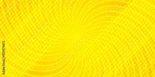 Yellow abstract background with light of sunburst. yellow starburst with halftone. sun ray retro background with flash
