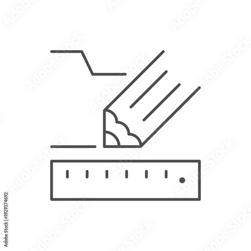 Blueprint drawing line outline icon
