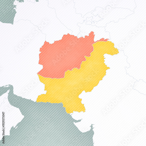 Map of Pakistan and Afghanistan