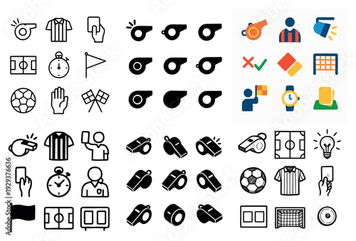 Icons show soccer referee and game elements