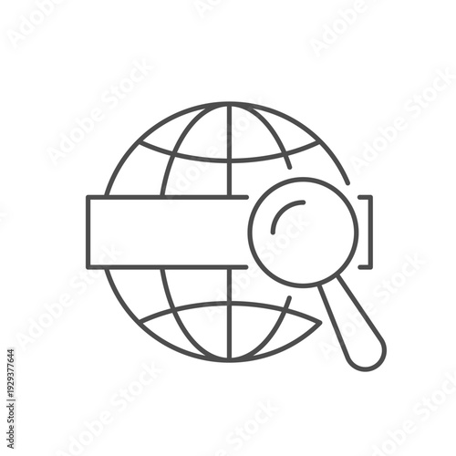 Internet search line outline icon