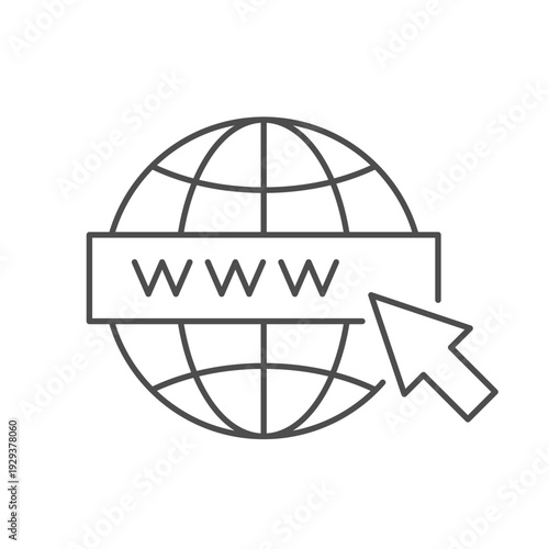 Browser and arrow line icon