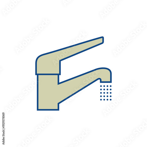 Simple Trendy Faucet Icon Vector Template Illustration Design