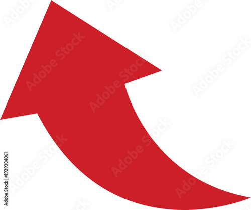 Red Curved Arrow Icon Group in Flat Style Vector, Direction Pointer Navigation Symbol Bundle Pack, Swirl Rotate Flow Sign Silhouette Outline Design